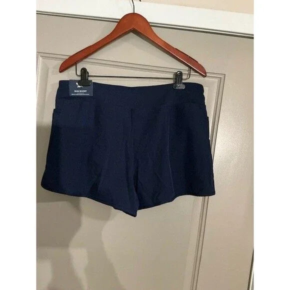Reebok Women's Slim Speed Duo Running Shorts Maritime Blue Sz XL NWT - Picture 4 of 8